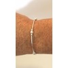 Sterling Silver 925 Beaded Stretch Noodle Design Bracelet