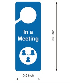 8 PCS 3.5x9.5'' Door Hanger Tags Sign Office Work in a Meeting Do Not Disturb Away Lunch Double Side Hanger Tags Sign