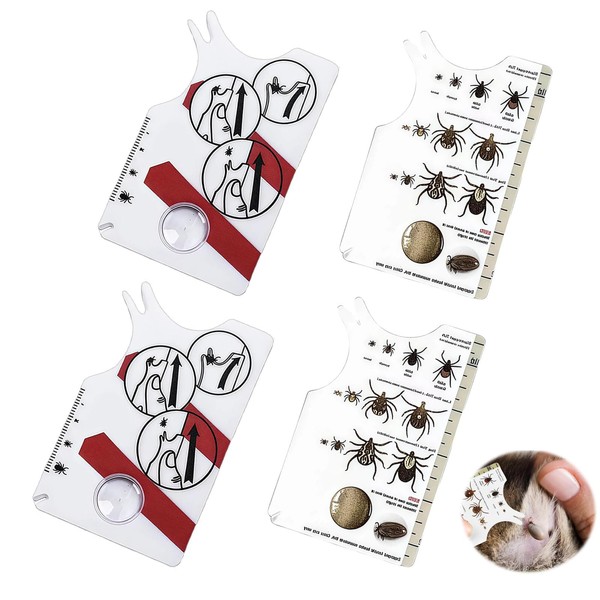 LUMOOM Tick Remover with Magnifying Glass, Quick Cleaning of Tick