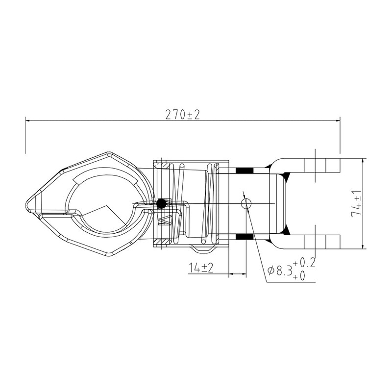 2-5/16" Adjustable Trailer Coupler with Trigger Latch SAE Class IV