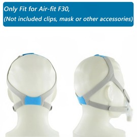 2 Packs Replacement Headgear Straps Compatible with Airfit F30, Premium Soft Comfort Elastic Material Great Value Adjustable Fit Magic Tape Design for a Better Seal, Medium Size