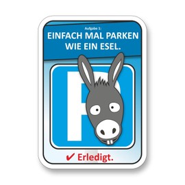 Parking Like a Donkey Car Window Sticker I kfz501 I 25