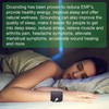 Grounding Wristband Conductive Carbon Leatherette for Better Sleep, Reduce Pain