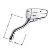 Chrome 8mm/10mm Motorcycle Skull Skeleton Rearview Side Mirrors Compatible with