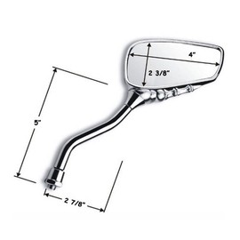 Chrome 8mm/10mm Motorcycle Skull Skeleton Rearview Side Mirrors Compatible with Honda Yamaha Kawasaki Suzuki Aprilia