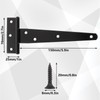 ASelected 6 Pcs T Hinges,6 Inch T-Strap Door Hinges,Heavy Duty