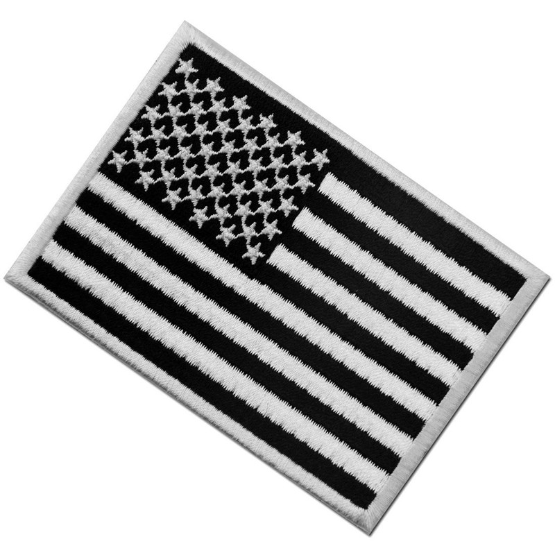 Tactical American Flag Embroidered Patch with Hook and Loop Ties,