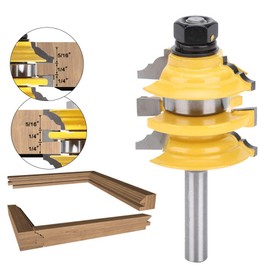 BORDSTRACT Woodworking Milling Cutter, 8mm Shank Tenon West Joint Anti-Backlash Router Bit for Door Cabinet Shelve