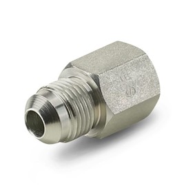 Gas Connector Adapter Fitting with 3/8" Outer Diameter Flare Thread x 3/8" FIP, Uncoated, for Log & Space Connectors, Excellent Corrosion Resistance, Stainless Steel