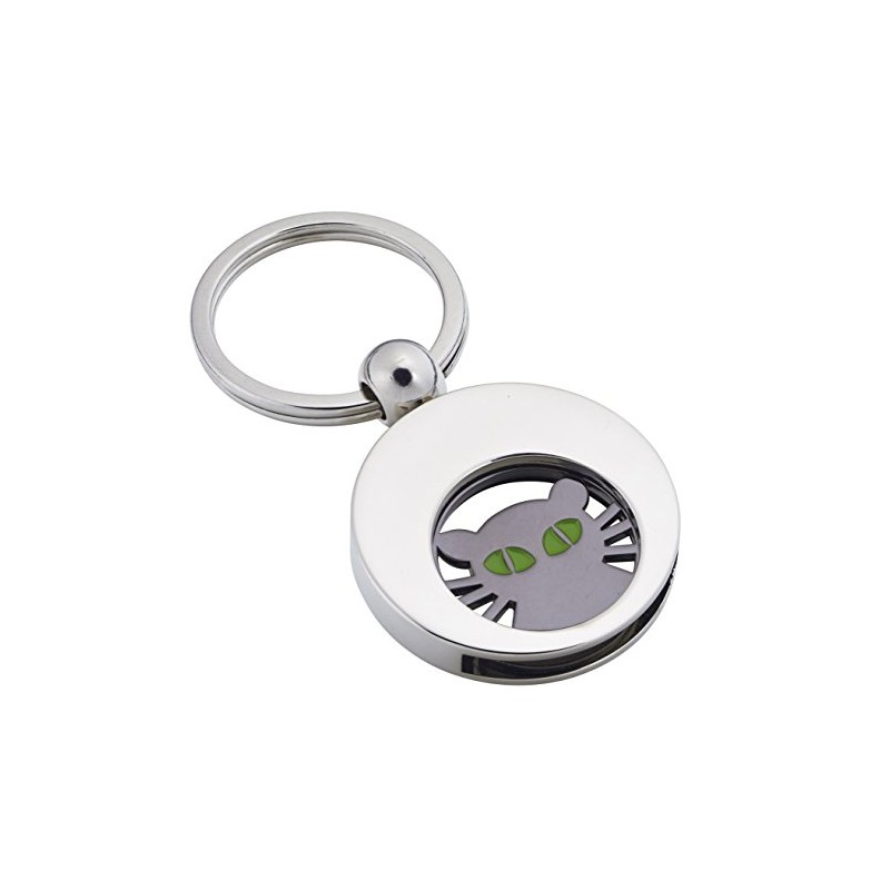 High Quality Keyring with Shopping Trolley Token, cat