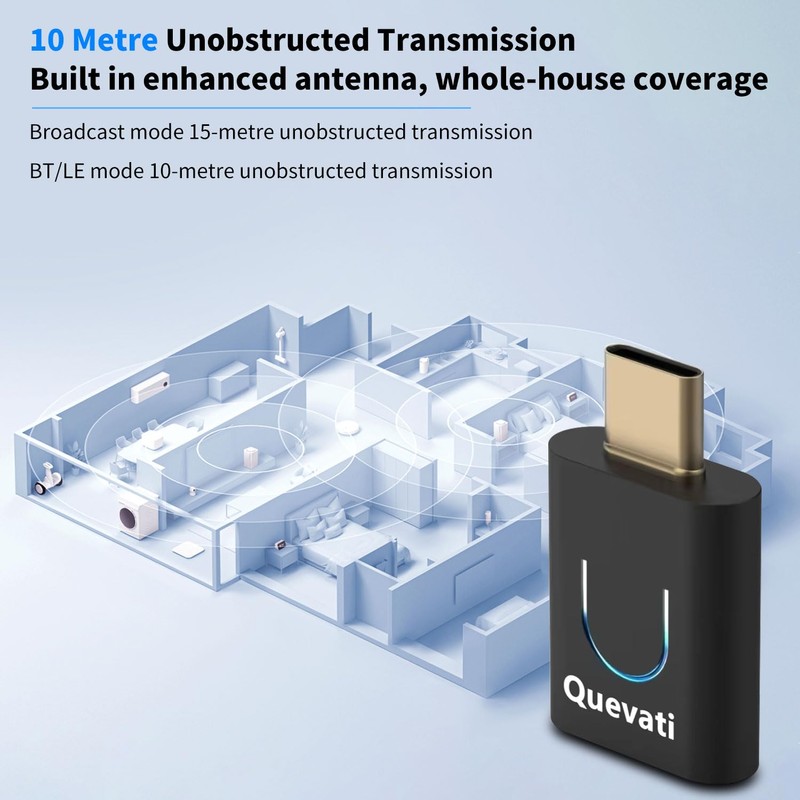 Quevati USB C QCC5.4 Bluetooth USB Audio