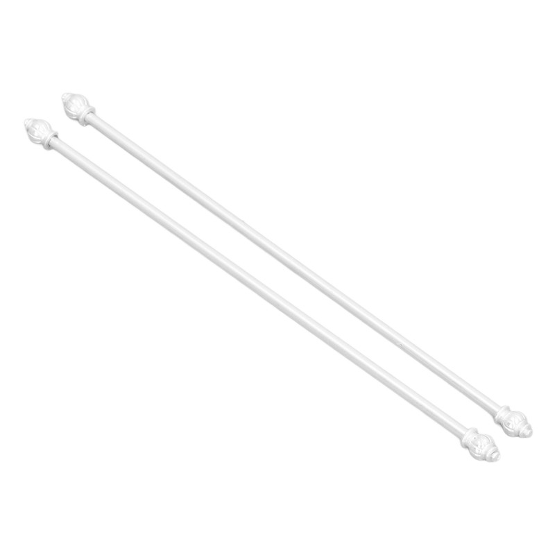 Miniature Curtain Rods 1/12 Scaled Simulation Alloy Dollhouse Double Layer
