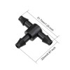 uxcell Barb Drip Tee Pipe Connector 4/7mm Hose Fitting 3