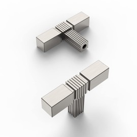 Amerdeco 10 Pack Brushed Satin Nickel Cabinet Knobs Single Hole Cabinet Pulls 2 Inch Solid Zinc Alloy Cupboard Drawer Knobs Kitchen Cabinet Knobs T Bar Hardware ZH0021