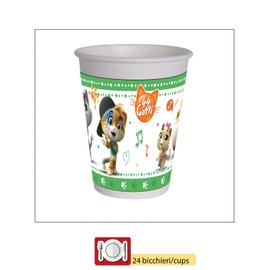 Party Tableware Party Set 44 Cats for 24 People (112 Pieces: 24 Paper Plates Diameter 23 cm, 24 Paper Plates Diameter 20 cm, 24 Cups 200 ml, 40 Napkins 33 x 33 cm)