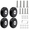 Alriedy Set of 4 Suitcase Castors, 60 x 18 mm