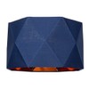 Navy Midnight Blue Cotton Fabric 32cm Geometric Designer Lamp Shade