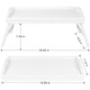 Breakfast Tray Table with Folding Legs Serving Tray Bamboo Dinner