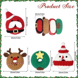 SUNNYCLUE Christmas Crochet Kits Xmas Snowman Elk Santa Claus Crochet Starter Kit Step-by-Step Video Tutorials Instructions Complete Crochet Kit for Beginners Adults DIY Knitting Gift Supplies