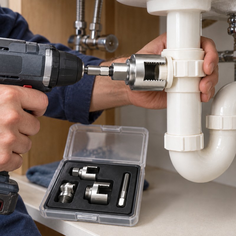 Integrated Pipe Threading Tool for 4-point / 6-point Water Distribution