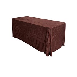 Zhen Linen 90" x 132" Rectangular Velvet Tablecloth (Brown)
