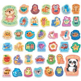 S&O 600 Large Otterly Fantastic Reward Stickers for Kids Classroom - Teacher Stickers for Students - Counselor & School Stickers for Kids - Funny Stickers for Kids - Good Job Stickers with 40 Puns
