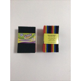 House Care 2 SET OF 10PC MULTICOLOR SCOURERS FOR POTS PANS TILES SHOWER TUBS