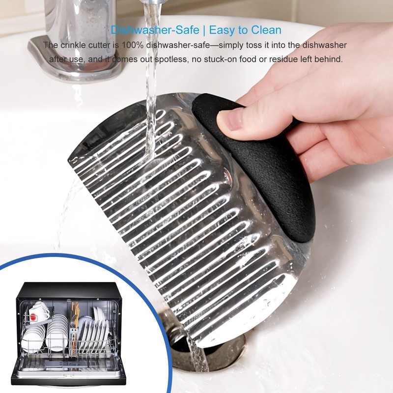 2PCS Large Crinkle Cutters, Heavy Duty Stainless Steel Crinkle Cutter