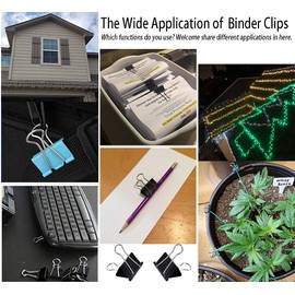 72PCS Binder Clips 1 Inch Width, Small Binder Clips, Black Paper Clips, Clips for Paperwork, Paper Clamps with Boxes, Ideal for Office Binder Supplies