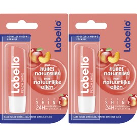Labello Peach Shine Lip Balm 4.8 g Pack of 2