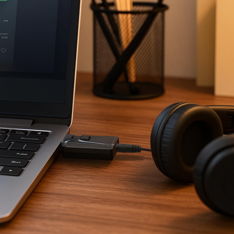 USB Bluetooth 5.0 Dongle Adapter with 3.5mm AUX, 4-in-1 Car