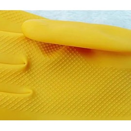 Generic Dynamic-A 10-Reusable Household Gloves, Rubber Dishwashing Gloves, Extra Thickness, Long Sleeves, Kitchen Cleaning, Working, (medium), Yellow