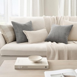 Topfinel Decorative Grey Throw Pillow Covers Cushion Cases, Set of 4 Soft Velvet Modern Double-Sided Designs, Mix and Match for Home Decor, Pillow Inserts Not Included (16x16 inch)