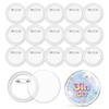 15PCS 3 Inch Clear Button Pin Blanks, DIY Acrylic Photo
