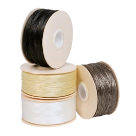 The Beadsmith Nymo Thread – 4-Pack Color Assortment Mix – Size D, .30mm Diameter, 64 Yard/58.5 Meter Spool – Made of Nylon – Bead Embroidery & Weaving, Off Loom & Loom Work and DIY Craft Projects