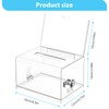DEECOZY Acrylic Donation Box Lockable, Ballot Box Transparent with Key