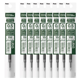 Pentel EnerGel Ballpoint Pen Refill, 0.5mm, Forest Green, 10 Count XLRN5-D3 (10)