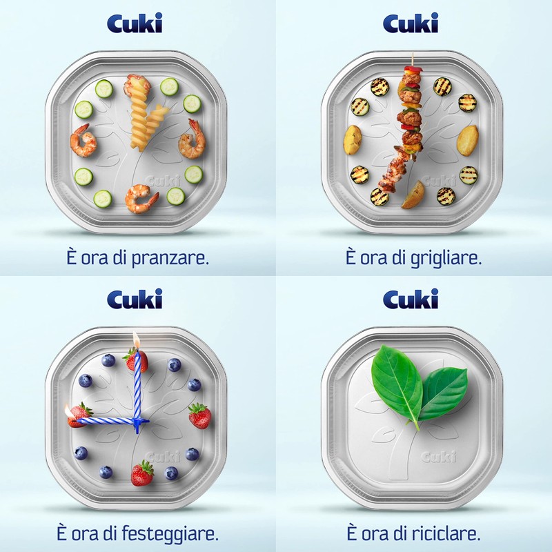 Cuki Aluminium Plate Bowl, Durable and Endlessly Recyclable, Size 18.05