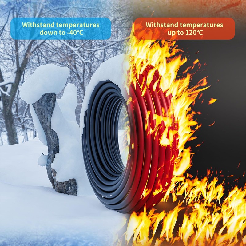 100Ft Solar Panels Extension Cables, 6mm² PV Cable Without Connectors,