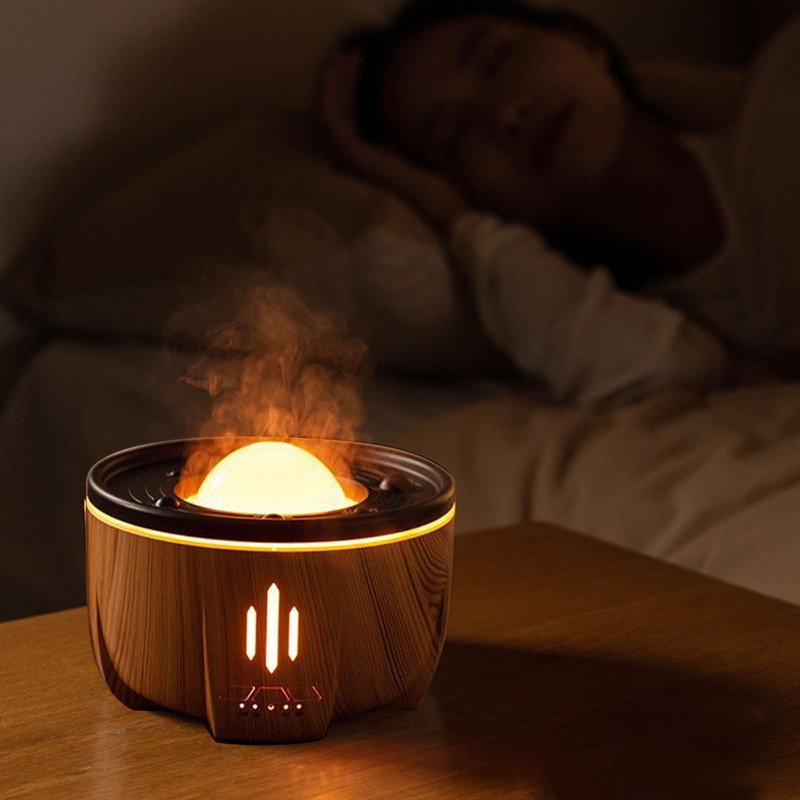 Aromatherapy Humidifier 300ml Timer Wood Grain Essential Oil Diffuser Cool