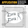 VIVIDA 1-3/8" x 2-3/8" Chain Link Gate Hinge Latch Kit,