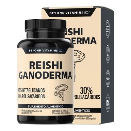 Beyond Vitamins  Reishi Ganoderma  Ultra-concentrado Muy Alto En Betaglucanos (40) Y Polisacridos (30)  Hongos Adaptgenos - Vitaminas Mujeres  Hombre 