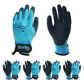 Fuji Glove Industry 25-01 Waterproof Magic Included, Breris Aquapulo, Rubber Hands, Natural Rubber, Anti-Slip, For Water Surroundings, Nursing, 5 Pairs (Large)
