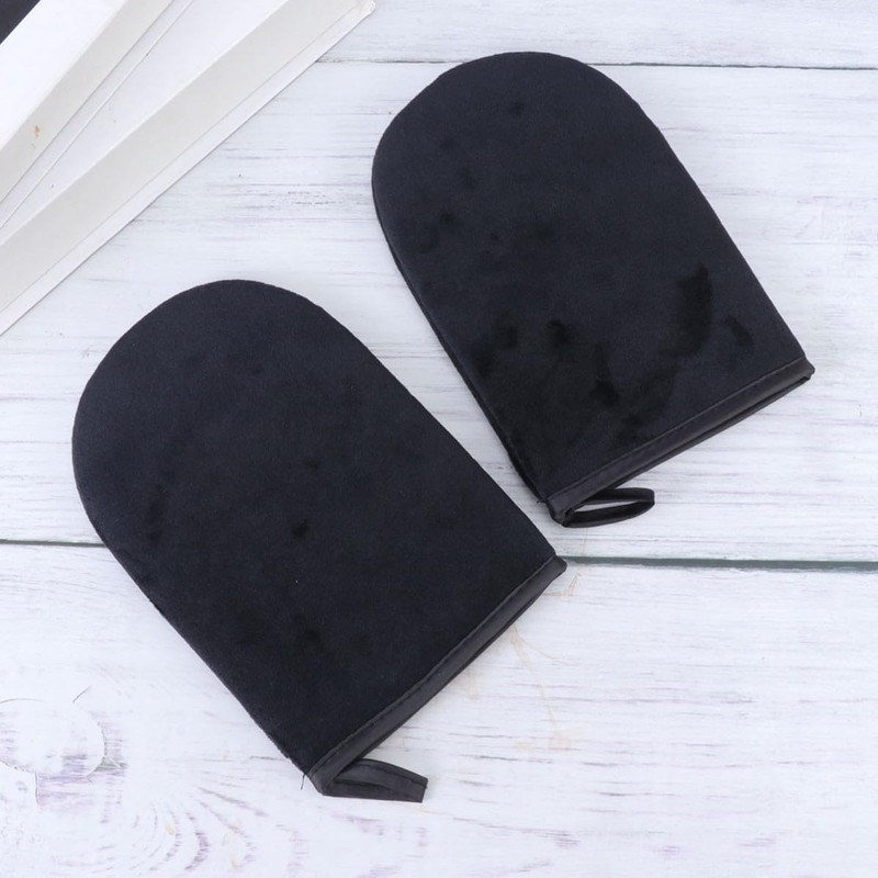 SEWACC 2 Piezas Guantes Aplicadores de Autobronceador Negro Esponja para