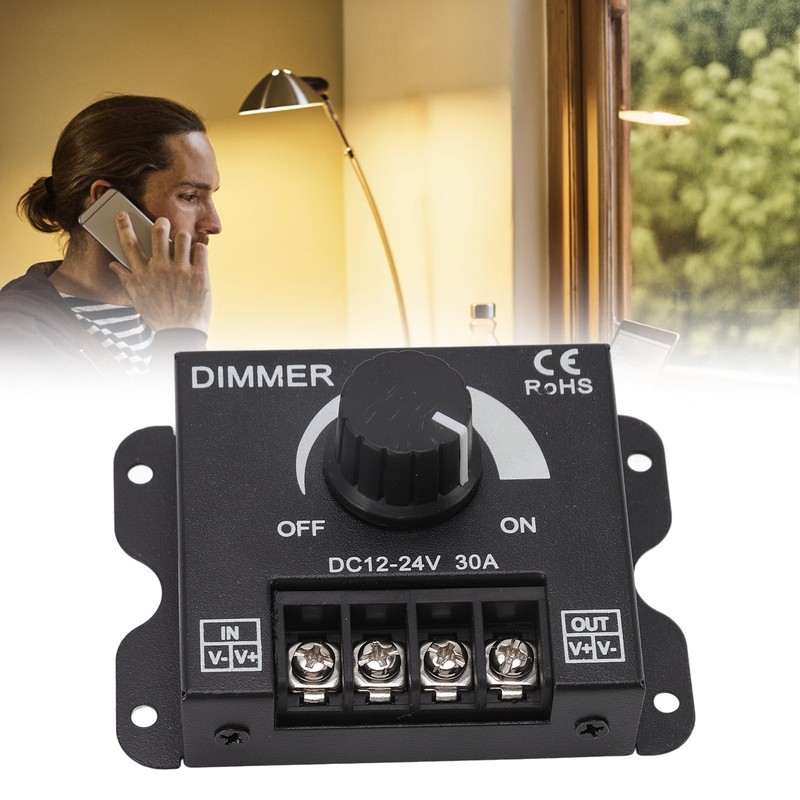 LED Dimmer Single Channel PWM Lighting Stepless Dimming Controller for