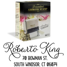 Return Address Stamp - Self Inking Rubber Address Stamp - Customize Online - Style RA225 - Choose from 15 Ink Colors