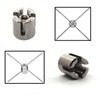 M16 x 8 mm Cross Cable Clamps Wire Rope Cross