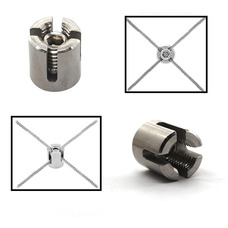 M16 x 8 mm Cross Cable Clamps Wire Rope Cross