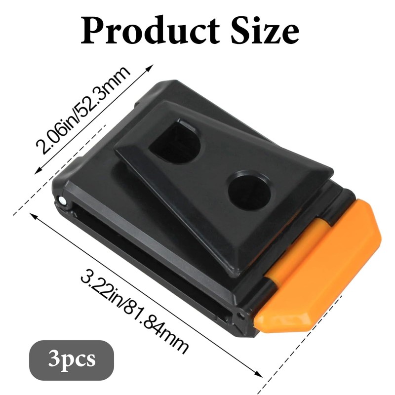 3Pcs Tool Belt Clips, Heavy Duty Replacement Clips for Pouch