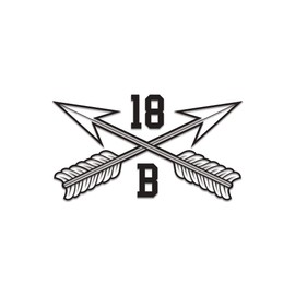 10-Pack Inkfidel 18B Special Forces Weapons Sergeant Crossed Arrows Vinyl Decal (Black)